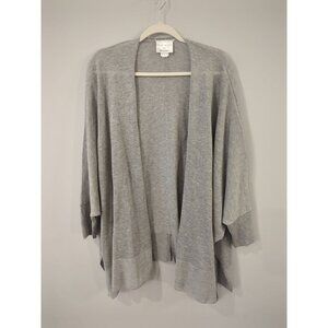 Marla Wynne For Chico's Women's Open Front Cardigan Gray Metallic size L